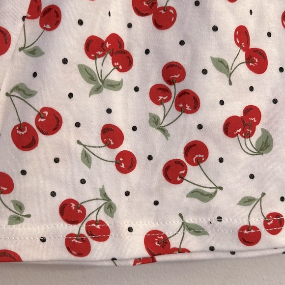 HB Little Girl Cherry Matching Set 3pc Outfit - Shoes, Jacket, Dress 9-12M NEW - Picture 2 of 7